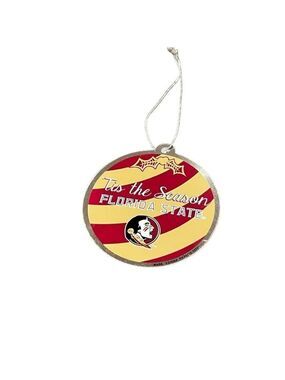 Florida State University FSU metallic Snowflake Christmas Ornament